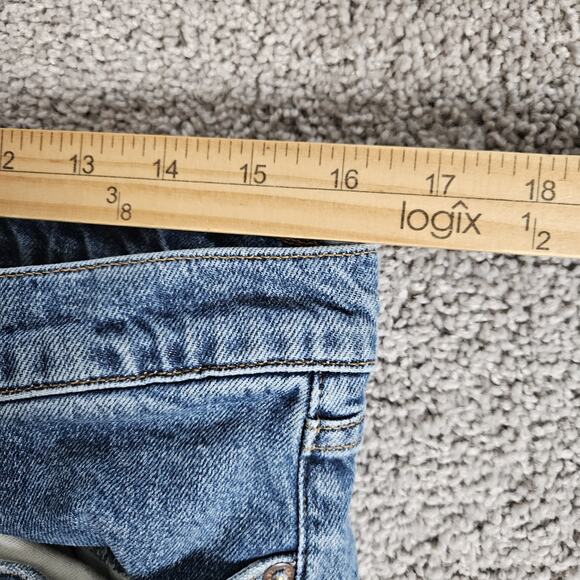 AGOLDE Jeans Women's 31 Blue Toni Mid Rise Straight Leg Ankle Distressed - Picture 6 of 12